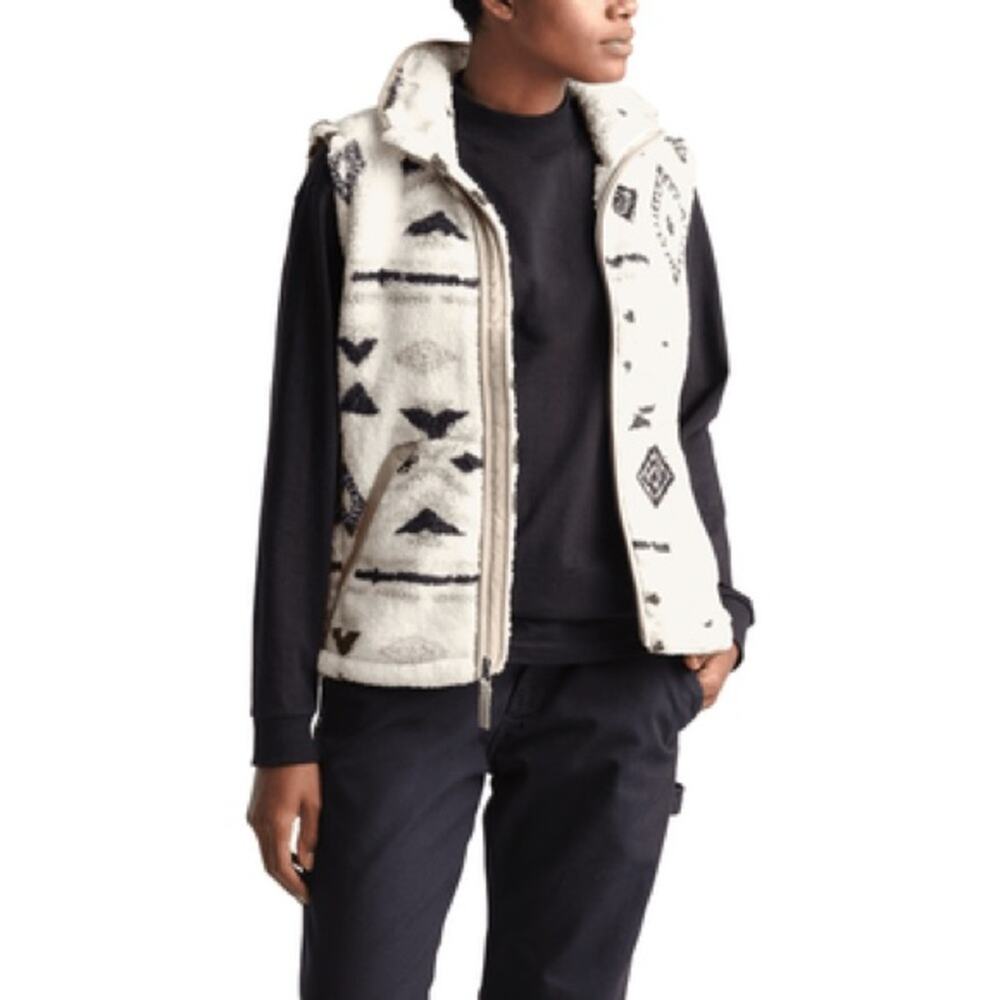 The North Face Campshire Sherpa Fleece Vest 2.0 Vintage White California, LARGE